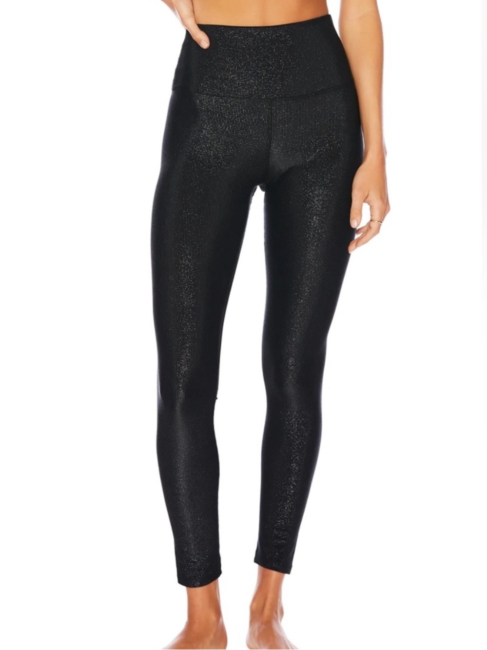 Beach Riot Sport Sparkling Black Active Leggings Size XS